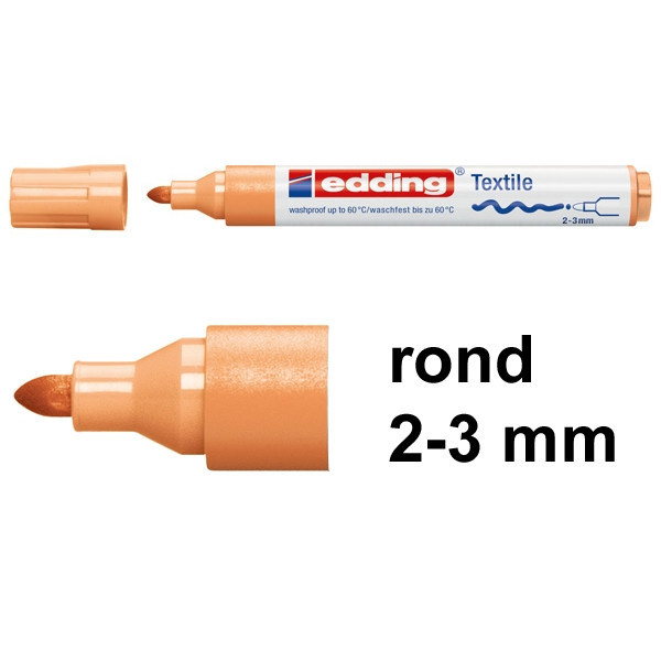 Edding 4500 textielmarker lichtoranje (2 - 3 mm rond) 1047016 200742 - 1