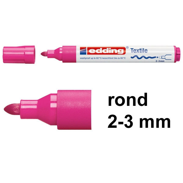 Edding 4500 textielmarker neonroze (2 - 3 mm rond) 1047069 200748 - 1