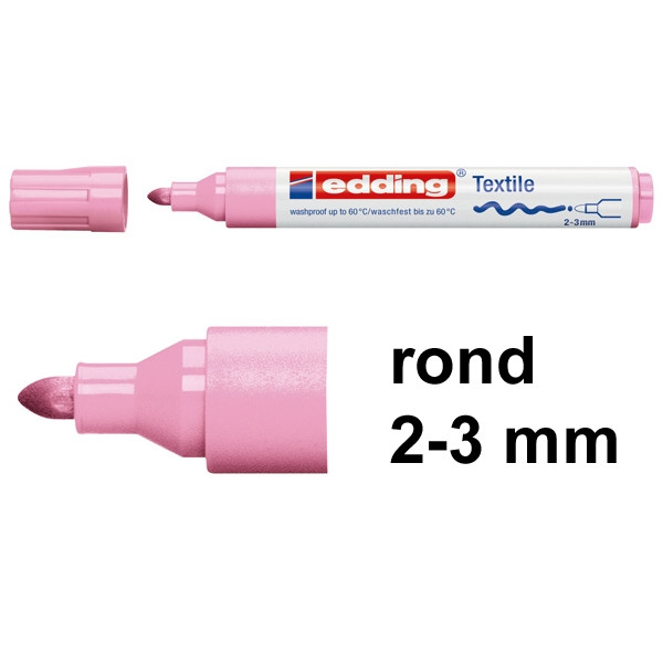 Edding 4500 textielmarker roze (2 - 3 mm rond) 1047009 200734 - 1