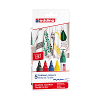 Edding 4500 textielmarkerset basis 5 stuks (2 - 3 mm rond) 404856