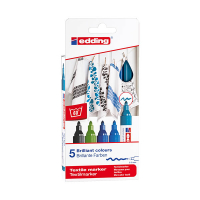 Edding 4500 textielmarkerset koel 5 stuks (2 - 3 mm rond) 404858