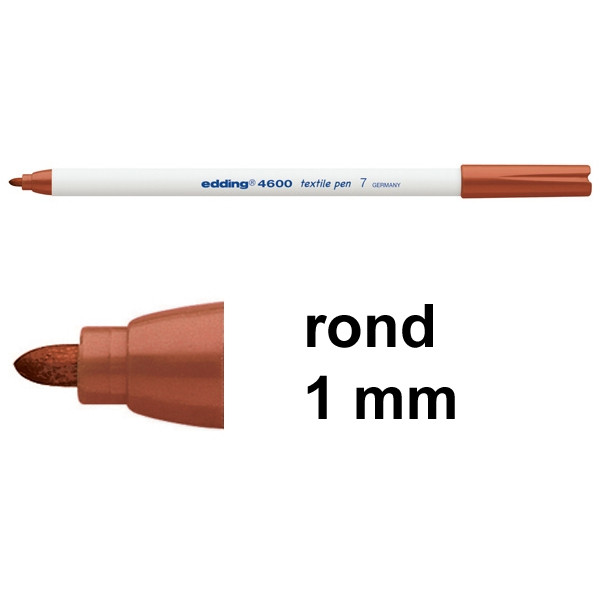 Edding 4600 textielmarker bruin (1 mm rond) 4-4600007 200762 - 1