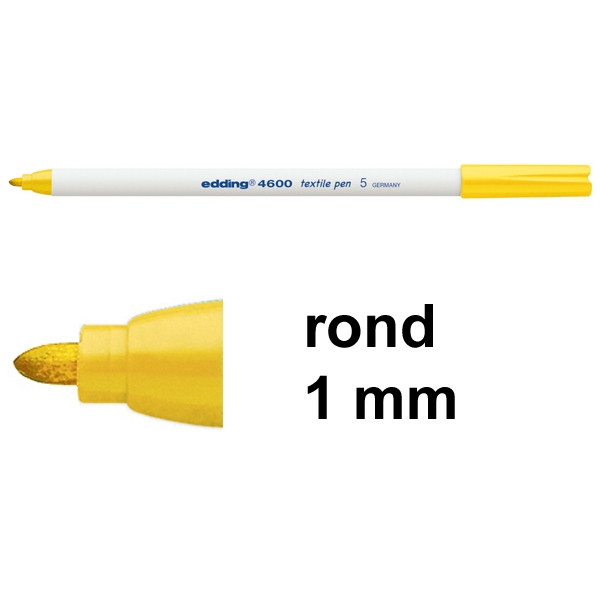 Edding 4600 textielmarker geel (1 mm rond) 4-4600005 200758 - 1