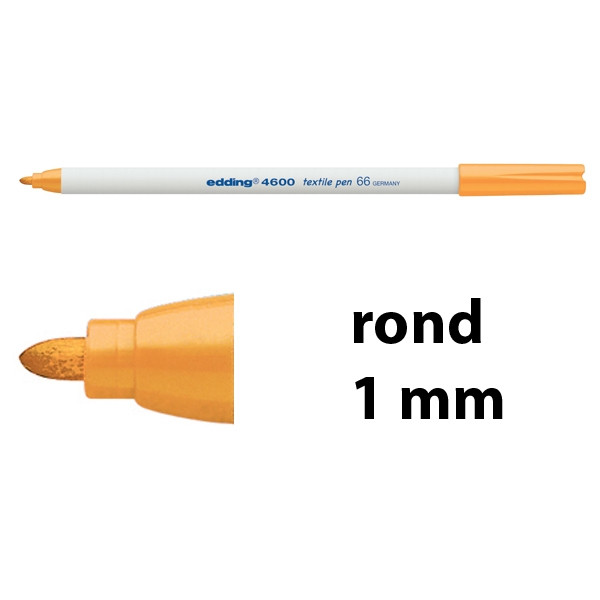 Edding 4600 textielmarker neon-oranje (1 mm rond) 4-4600066 200913 - 1