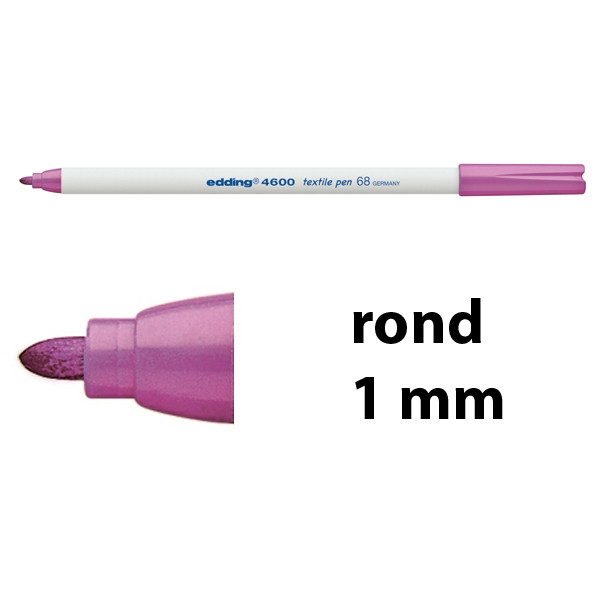 Edding 4600 textielmarker neon violet (1 mm rond) 4-4600068 200914 - 1