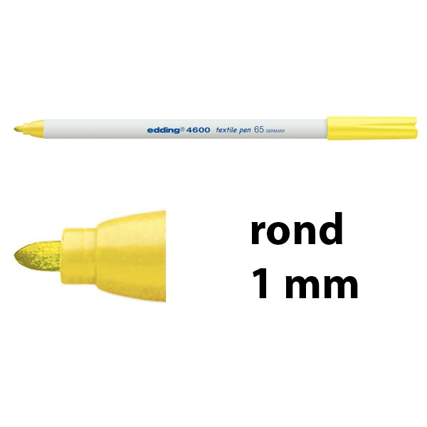 Edding 4600 textielmarker neongeel (1 mm rond) 4-4600065 200912 - 1