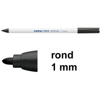 Edding 4600 textielmarker zwart (1 mm rond) 4-4600001 200750