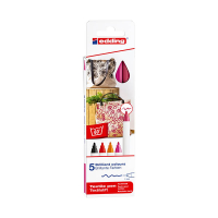 Edding 4600 textielmarkerset warm 5 stuks (1 mm rond) 404853
