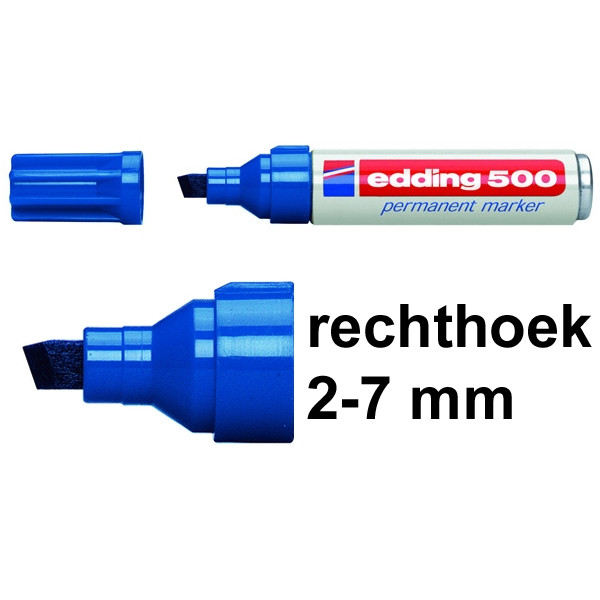 Edding 500 permanent marker blauw (2 - 7 mm beitel) 4-500003 200520 - 1