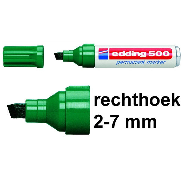 Edding 500 permanent marker groen (2 - 7 mm beitel) 4-500004 200522 - 1
