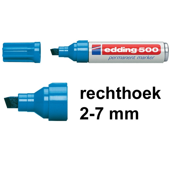 Edding 500 permanent marker lichtblauw (2 - 7 mm beitel) 4-500010 200810 - 1