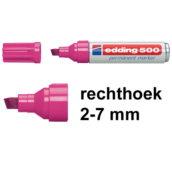 Edding 500 permanent marker roze (2 - 7 mm beitel) 4-500009 200809 - 1
