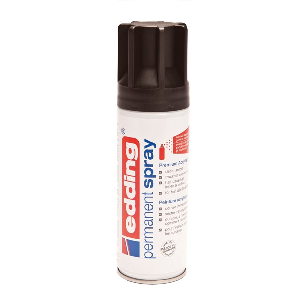 Edding 5200 permanente acrylverf spray mat diepzwart (200 ml) 4-5200901 239045 - 1