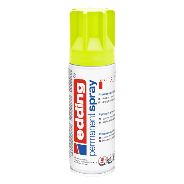 Edding 5200 permanente acrylverf spray mat neongeel (200 ml) 4-NL5200965 240555 - 1