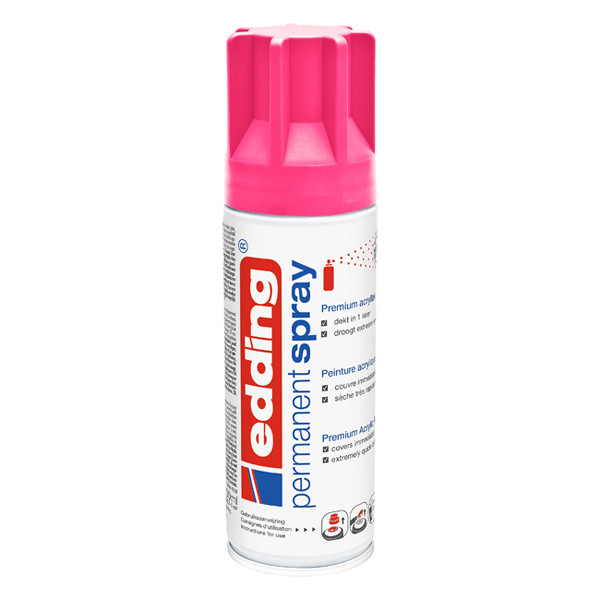 Edding 5200 permanente acrylverf spray mat neonroze (200 ml) 4-NL5200969 240557 - 1