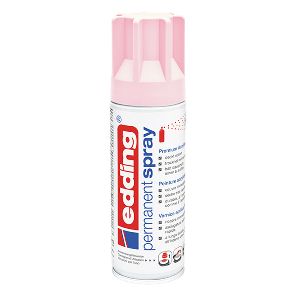 Edding 5200 permanente acrylverf spray mat pastelroze (200 ml) 4-5200914 239058 - 1