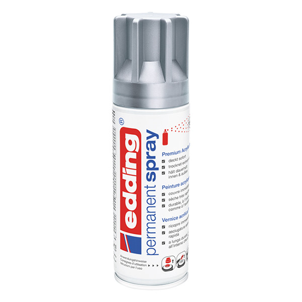 Edding 5200 permanente acrylverf spray mat zilver (200 ml) 4-5200923 239067 - 