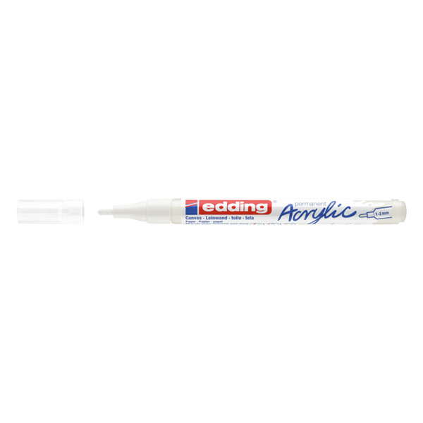 Edding 5300 acrylmarker verkeerswit (1 - 2 mm rond) 4-5300922 240197 - 1