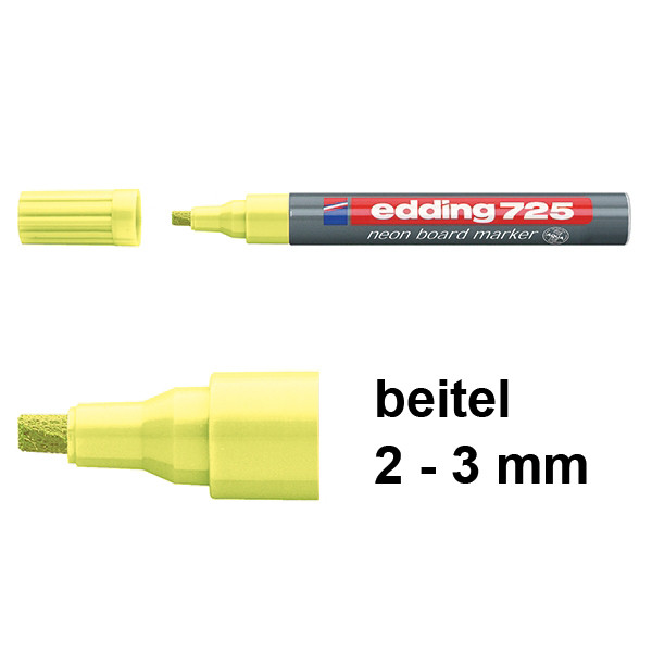 Edding 725 neon board marker geel (2 - 5 mm beitel) 4-725065 239202 - 1