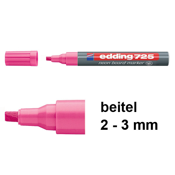 Edding 725 neon board marker roze (2 - 5 mm beitel) 4-725069 239203 - 1