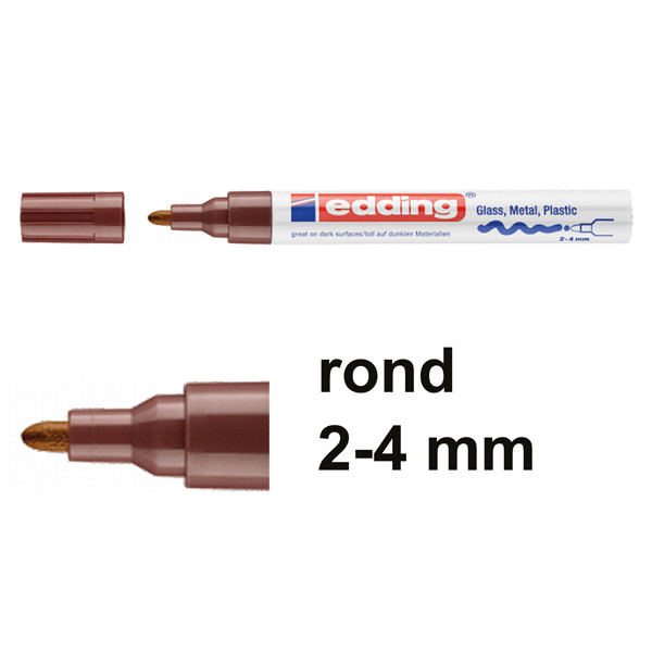 Edding 750 glanslakmarker bruin (2 - 4 mm rond) 4-750-9-007 200580 - 1