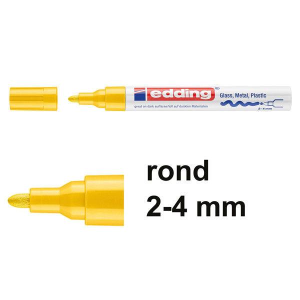 Edding 750 glanslakmarker geel (2 - 4 mm rond) 4-750-9-005 240504 - 1