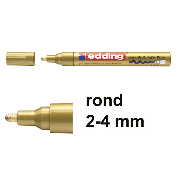 Edding 750 glanslakmarker goud (2 - 4 mm rond) 4-750-9-053 240507 - 1