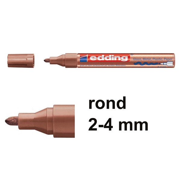 Edding 750 glanslakmarker koper (2 - 4 mm rond) 4-750055 200594 - 1