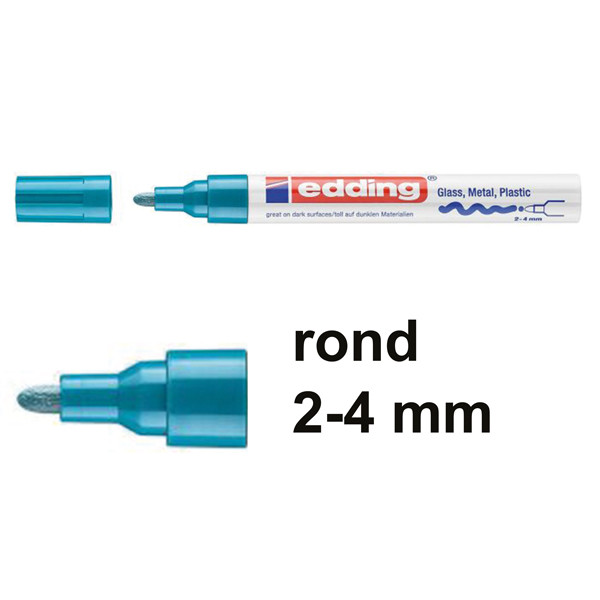 Edding 750 glanslakmarker lichtblauw (2 - 4 mm rond) 4-750-9-010 200586 - 1