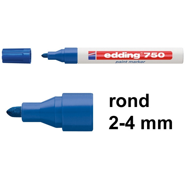 Edding 750 lakmarker blauw (2 - 4 mm rond) 4-750003 200572 - 1