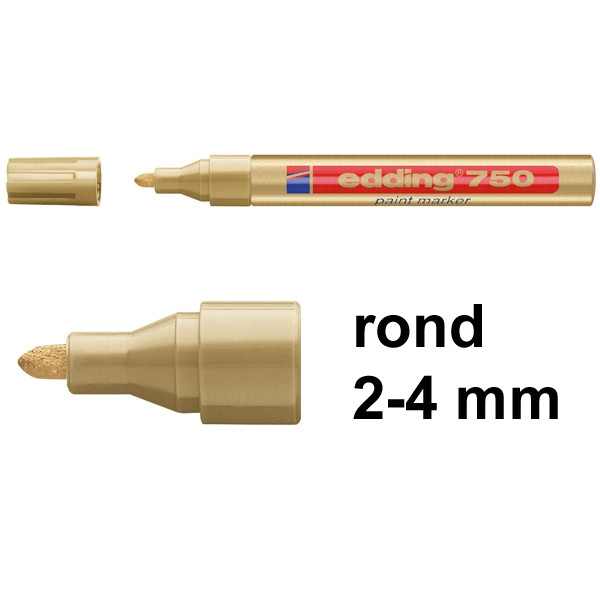 Edding 750 lakmarker goud (2 - 4 mm rond) 4-750053 200590 - 1