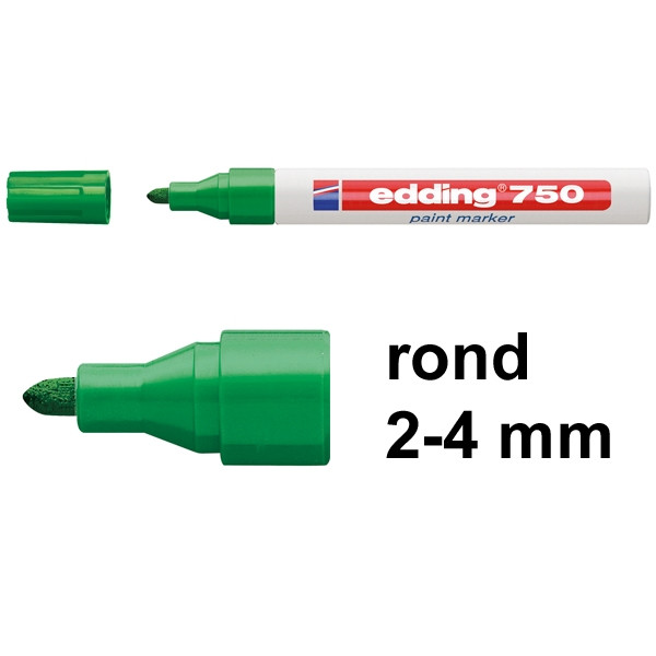 Edding 750 lakmarker groen (2 - 4 mm rond) 4-750004 200574 - 1