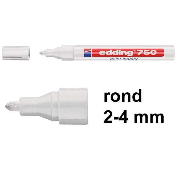 band donor Evolueren Edding 750 lakmarker wit (2 - 4 mm rond) Edding 123inkt.nl