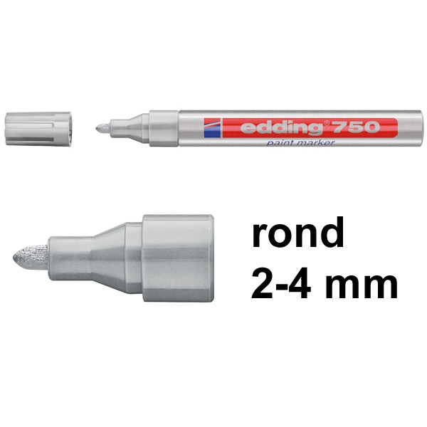 Edding 750 lakmarker zilver (2 - 4 mm rond) 4-750054 200592 - 1