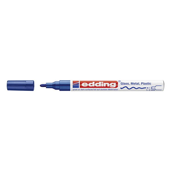 Edding 751 glanslakmarker blauw (1 - 2 mm rond) 4-751-9-003 240511 - 1