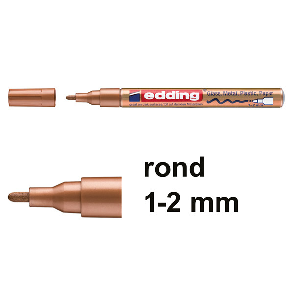 Edding 751 glanslakmarker koper (1 - 2 mm rond) 4-751-9-055 200622 - 1