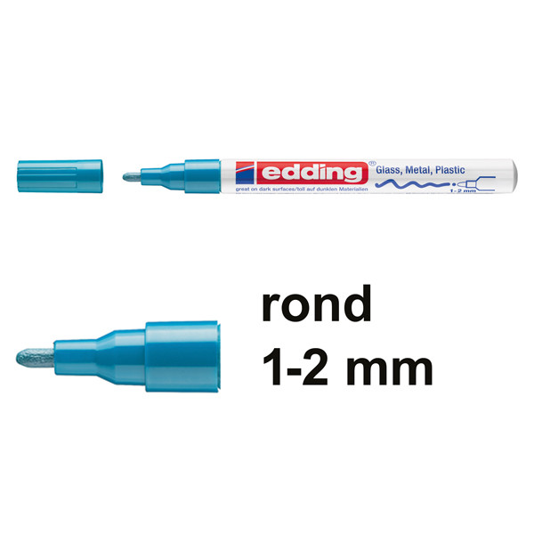 Edding 751 glanslakmarker lichtblauw (1 - 2 mm rond) 4-751-9-010 200614 - 1