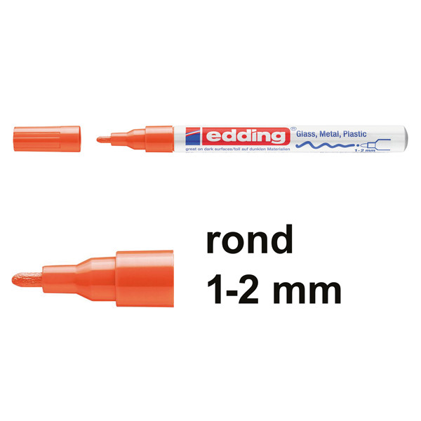 Edding 751 glanslakmarker oranje (1 - 2 mm rond) 4-751-9-006 200606 - 1