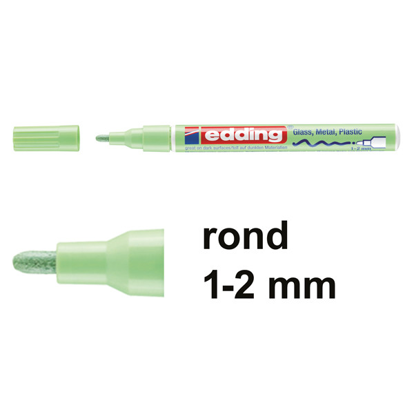 Edding 751 glanslakmarker pastelgroen (1-2 mm rond) 4-751-9-137 239375 - 1