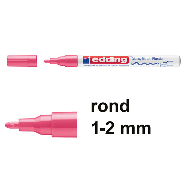 Edding 751 glanslakmarker roze (1 - 2 mm rond) 4-751-9-009 200612 - 1