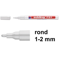 Edding 751 lakmarker wit (1 - 2 mm rond) 4-751049 200616