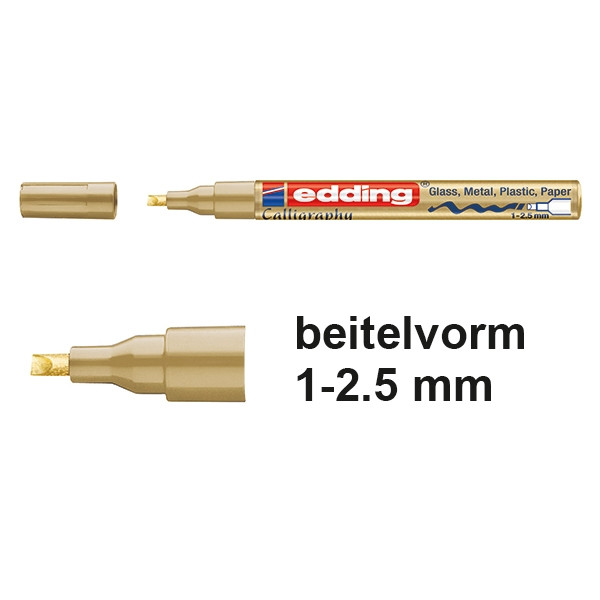 Edding 753 glanslakmarker kalligrafie goud (1 - 2,5 mm) 4-753053 239183 - 1