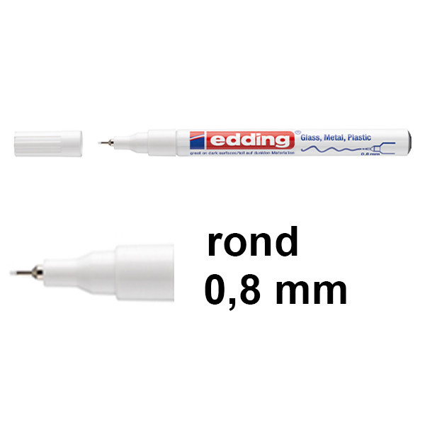 Edding 780 glanslakmarker wit (0,8 mm rond) 4-780-9-049 200629 - 1