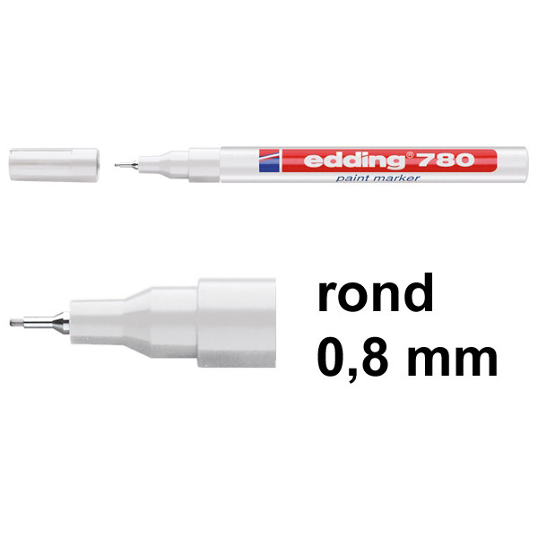 Edding 780 lakmarker wit (0,8 mm rond) 4-780049 200632 - 1