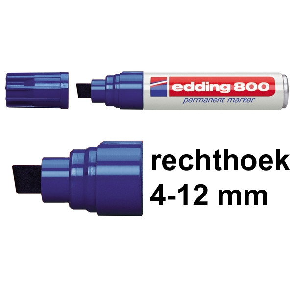 Edding 800 permanent marker blauw (4 - 12 mm beitel) 4-800003 200512 - 1