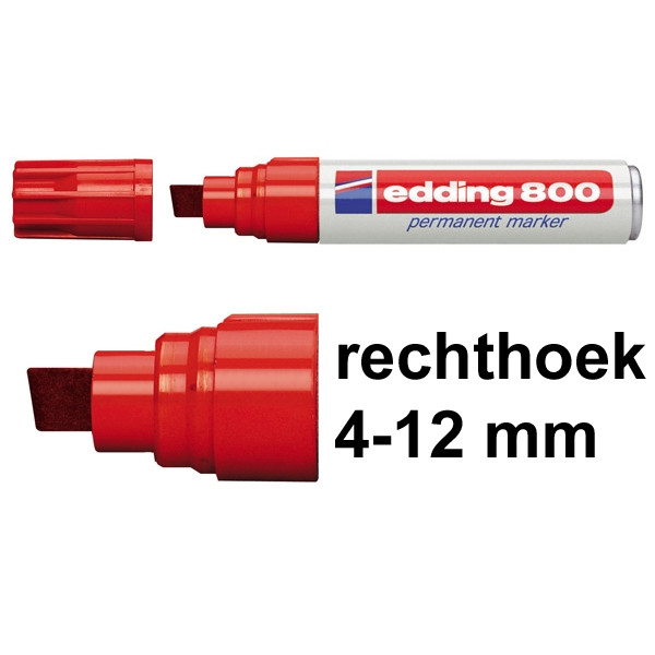 Edding 800 permanent marker rood (4 - 12 mm beitel) 4-800002 200510 - 1
