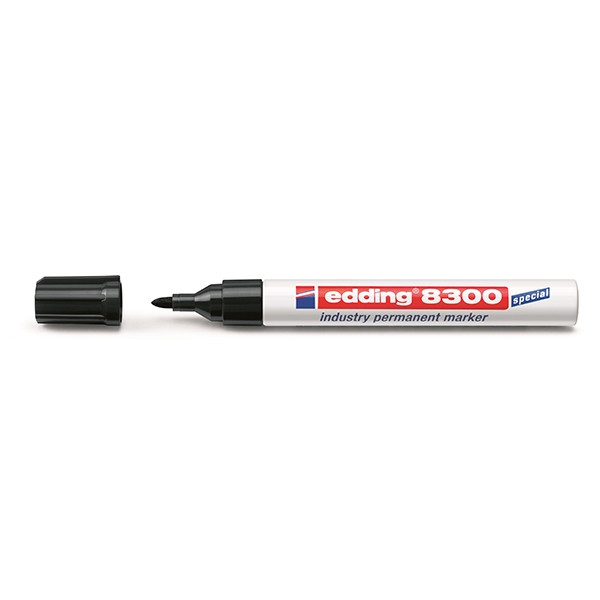 Edding 8300 industriële permanent marker zwart (1,5 - 3 mm rond) 4-8300001 239308 - 1