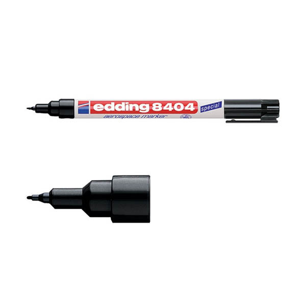 Edding 8404 aerospace marker zwart (0,75 mm rond) 4-8404001 239189 - 2