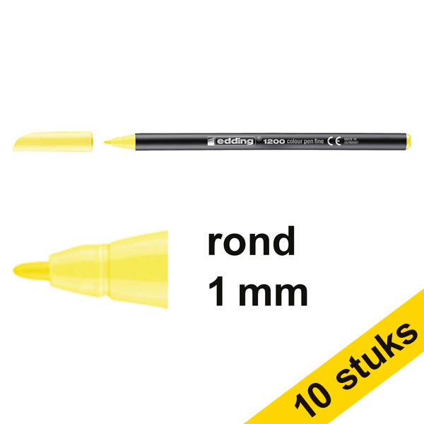 Aanbieding: 10x Edding 1200 viltstift honingdauw meloen (1 mm rond) 239570 - 1