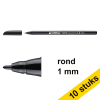 Aanbieding: 10x Edding 1200 viltstift zwart (1 mm rond) 239595 - 1